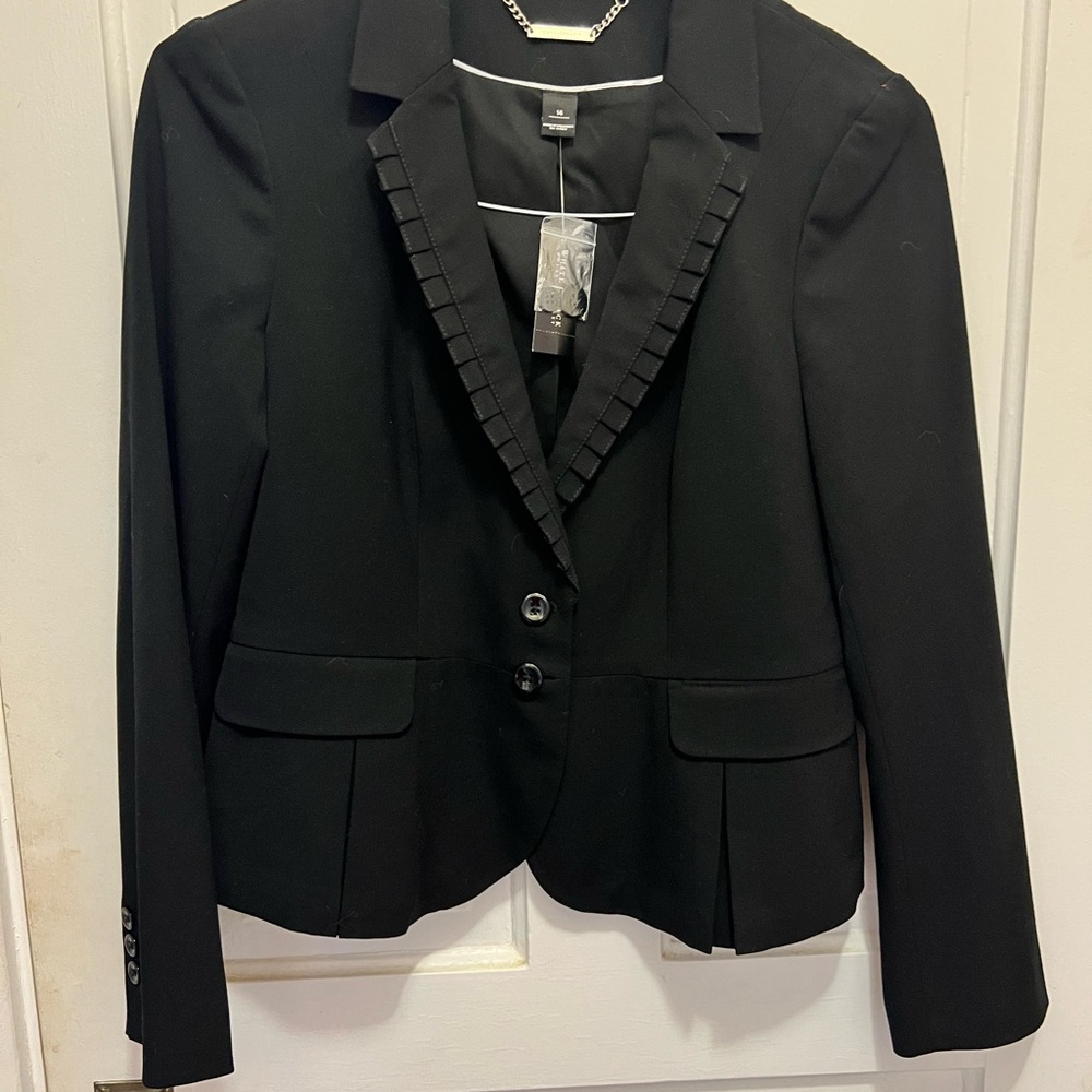 White House Black Market Black Blazer Tailored Suit Jacket